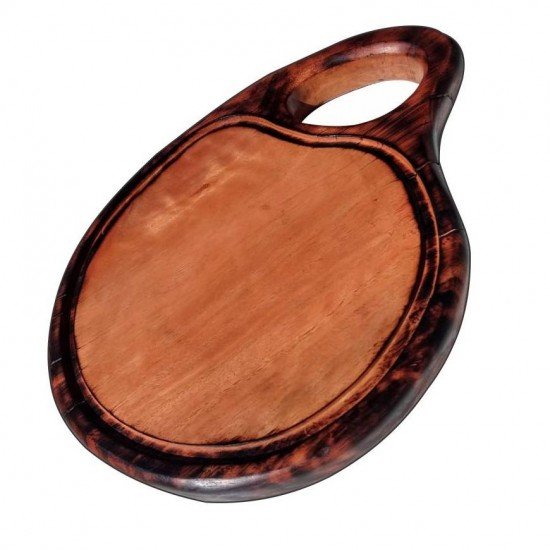 TABUA PARA CORTE E SERVIR CHURRASCO E ALIMENTOS DE MADEIRA RUSTICA