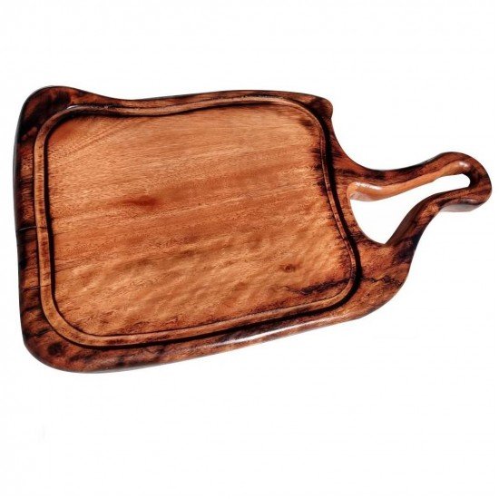 TABUA PARA CORTE E SERVIR CHURRASCO E ALIMENTOS DE MADEIRA RUSTICA