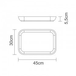 GAMELA DE MADEIRA MUIRACATIARA RETANGULAR PARA SALADA CHURRASCO ENVERNIZADA TRAMONTINA