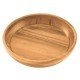 GAMELA DE MADEIRA MUIRACATIARA REDONDA PARA SALADA CHURRASCO ENVERNIZADA TRAMONTINA