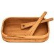 CONJUNTO GAMELA DE MADEIRA MUIRACATIARA RETN P SALADA COM 02 ESPATULAS CHURRASCO ENV TRAMONTINA