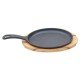CONJUNTO DE TABUA DE MADEIRA MUIRACATIARA E GRILL DE FERRO OVAL P CHURRASCO ENV 2 PEÇAS  TRAMONTINA
