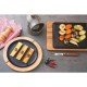 CONJUNTO DE TABUA DE MADEIRA MUIRACATIARA E GRILL DE FERRO REDONDO P CHURRASCO ENV 2 PCS  TRAMONTINA