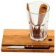 CONJUNTO DE TABUA DE MAD MUIRACATIARA RETN P CAIPIR. COPO AMASSA. ESPATU. FACA ACO INOX TRAMONTINA