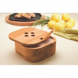 CONJUNTO DE FARINHEIRA DE MADEIRA MUIRACATIA RETN COM COLHER DE BAMBU CHURRASCO ENV TRAMONTINA