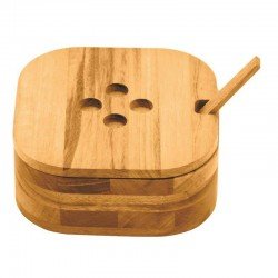 CONJUNTO DE FARINHEIRA DE MADEIRA MUIRACATIA RETN COM COLHER DE BAMBU CHURRASCO ENV TRAMONTINA