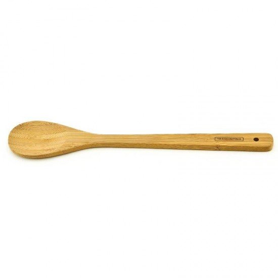 COLHER DE MADEIRA BAMBU PARA ALIMENTOS NATURAL TRAMONTINA