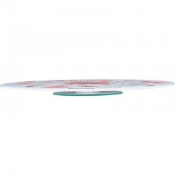 SUPORTE PARA BOLO TRAMONTINA EM VIDRO TEMPERADO BRANCO COM ESTAMPA COLORIDA 40 CM TRAMONTINA