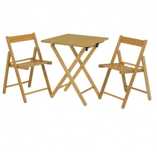 CONJUNTO MESA E CADEIRAS 3 PEÇAS ACONCHEGO ENVERNIZADO TRAMONTINA