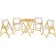 CONJ CADEIRAS MESA MADEIRA POTENZA DOBRAVEL MADEIRA TAUARIENVERN EPOLIPR BRANCO 5 PECAS TRAMONTINA