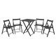 CONJUNTO MESA E CADEIRA DOBRAVEL LILLE 5 PCS TECA TABA TRAMONTINA