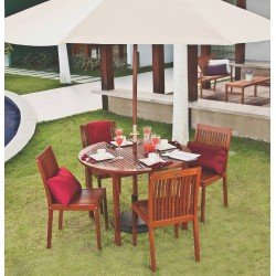 CADEIRA FIXA DE MADEIRA JATOBA NATURAL  FITT TRAMONTINA