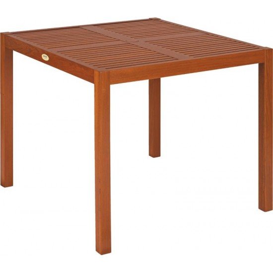 MESA QUADRADA 4 LUGARES DE MADEIRA JATOBA NATURAL  FITT TRAMONTINA