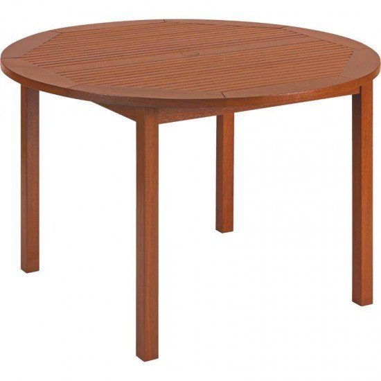 MESA DE MADEIRA JATOBA REDONDA FITT ECO BLINDAGE 4 LUGARES TRAMONTINA