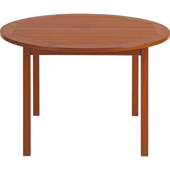 MESA DE MADEIRA JATOBA REDONDA FITT ECO BLINDAGE 4 LUGARES TRAMONTINA