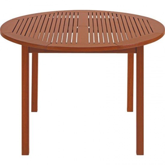 MESA DE MADEIRA JATOBA REDONDA FITT ECO BLINDAGE 4 LUGARES TRAMONTINA