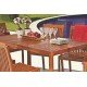 MESA RETANGULAR 6 LUGARES DE MADEIRA JATOBA NATURAL  FITT TRAMONTINA