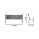 BANCO DE MADEIRA JATOBA RETANGULAR COM ENCOSTO FITT ECO BLINDAGE 3 LUGARES TRAMONTINA