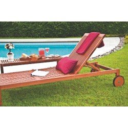ESPREGUICADEIRA COM RODAS DE MADEIRA JATOBA NATURAL  FITT TRAMONTINA