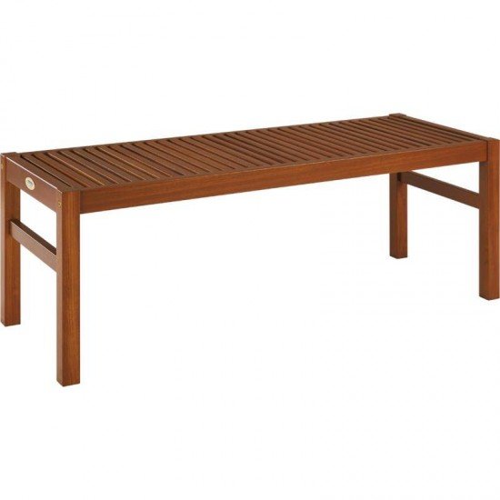 BANCO DE MADEIRA JATOBA SEM ENCOSTO 3 LUGARES TERRAZZO FITT ENVERNIZADO ECO BLINDAGE TRAMONTINA