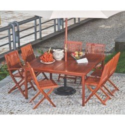 CADEIRA DOBRAVEL DE MADEIRA JATOBA NATURAL  FITT TRAMONTINA