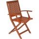 POLTRONA DOBRAVEL DE MADEIRA JATOBA TERRAZZO FITT ECO BLINDAGE TRAMONTINA