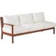 SOFA 3 LUGARES BRACO ESQUERDO MADEIRA JATOBA E ESTOFADO ACQUA BLOCK TRAMONTINA