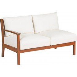 SOFA 2 LUGARES BRACO ESQUERDO MADEIRA JATOBA E ESTOFADO ACQUA BLOCK TRAMONTINA