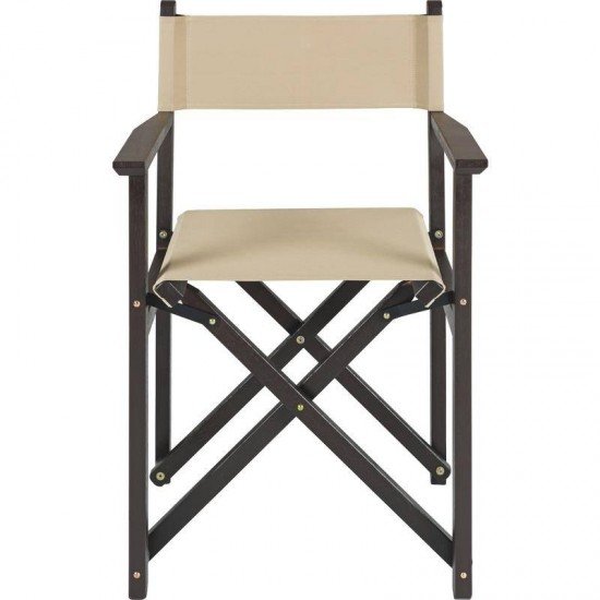 CADEIRA DE MADEIRA TAUARI COM ASS. E ENC. EM TECIDO POLIESTER DOBRAVEIS BEER ENV. CASTANHO TRAMONTIN