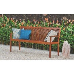 BANCO COM ENCOSTO 4 LUGARES MADEIRA JATOBA NATURAL  FITT TRAMONTINA