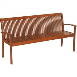 BANCO COM ENCOSTO DE MADEIRA JATOBA 4 LUGARES TERRAZZO FITT ENVERNIZADO TRAMONTINA