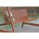 BANCO DE BALANCO COM ENCOSTO DE MADEIRA JATOBA COM TOLDO DE LONA BRAN. TERRAZZO FITT ENV. TRAMONTINA