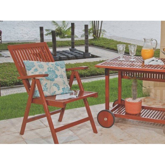 CARRO PARA SERVIR DE MADEIRA JATOBA NATURAL  FITT TRAMONTINA