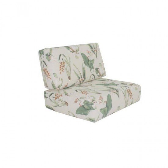 CONJUNTO ESTOFADO POLTRONA BOTANICAL BEGE
