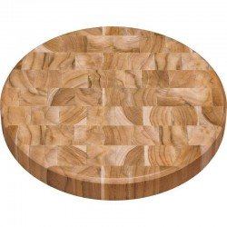 TABUA INVERTIDA DE MADEIRA TECA CIRCULAR PARA CHURASCO ENVERNIZADA 300 TRAMONTINA