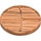 PETISQUEIRA TRAMONTINA REDONDA EM MADEIRA TECA COM ACABAMENTO ENV COM DIVISÓRIAS 25 CM TRAMONTINA