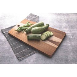 TÁBUA RETANGULAR TRAMONTINA KITCHEN EM MADEIRA TECA 34X23 CM