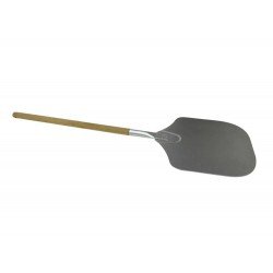 PA DE MADEIRA GOIABAO COM CABO LONGO E ESPATULA DE ALUMINIO PARA PIZZA NATURAL TRAMONTINA