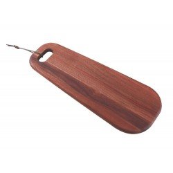 TABUA DE MADEIRA MOGNO AFRICANO RETN COM ALCA E TIRA EM COURO P ANTIPASTI ENV OLEO 480MM TRAMONTINA