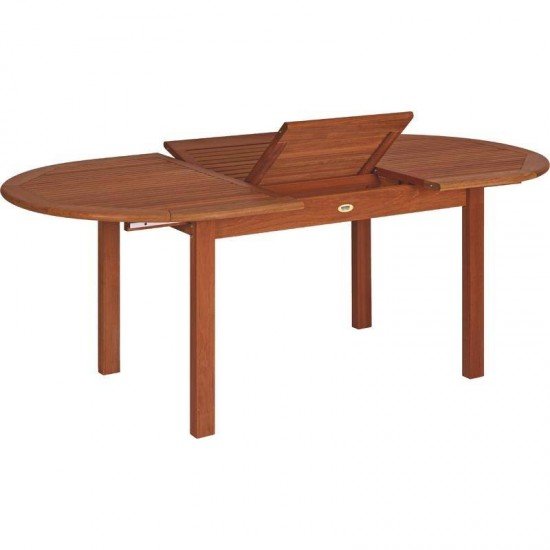 MESA DE MADEIRA JATOBA OVAL FITT ECO BLINDAGE 2000X1000X750 NATURAL