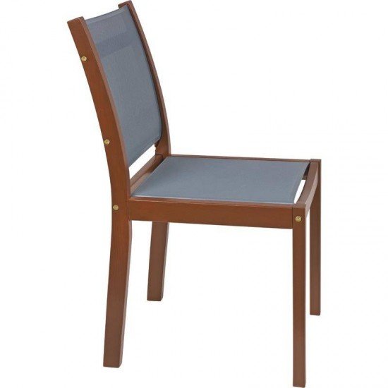 CADEIRA DE MADEIRA TRAMONTINA EM JATOBA ECO BLINDAGE SEM BRACOS COM TELA