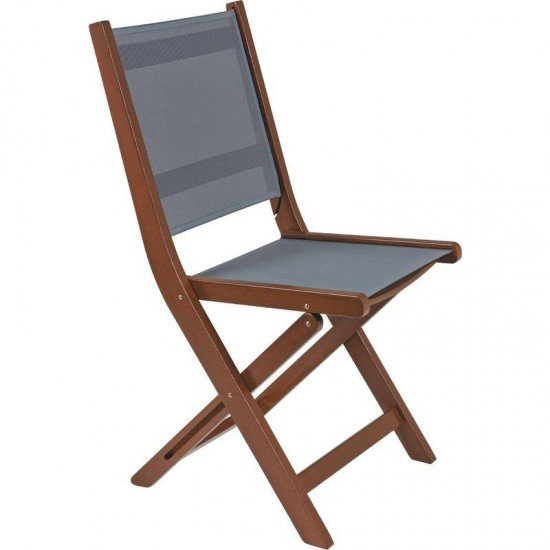 CADEIRA DOBRAVEL DE MADEIRA JATOBA FITT COM ASSENTO E ENCOSTO EM TELA ENVERNIZADO