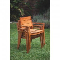 CADEIRA DE MADEIRA MUIRACATIARA COM BRACOS TOSCANA ECO CLEAR