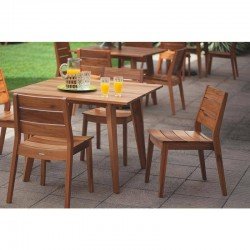 MESA DE MADEIRA MUIRACATIARA QUADRADA TOSCANA ECO CLEAR 1000X100X750MM