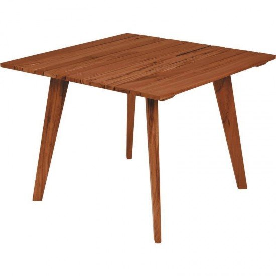 MESA DE MADEIRA MUIRACATIARA QUADRADA TOSCANA ECO CLEAR 1000X100X750MM