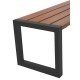 BANCO DE MADEIRA GARAPEIRA RETAN SEM ENCOSTO COM BASE METALICA URBAN HIGHLINE ECO CLEAR TRAMONTINA