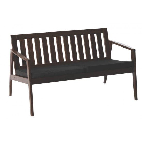 SOFA DE MADEIRA VARANDA EM MADEIRA MOGNO AFRICANO COM ACABAMENTO ENVERNIZADO 2 LUGARES TRAMONTINA