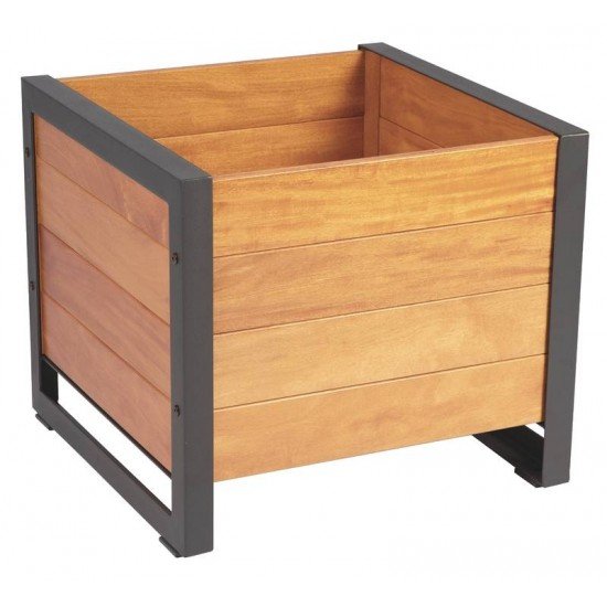 FLOREIRA BAIXA HIGHLINE EM MADEIRA GARAPEIRA COM ESTRUTURA EM ACO CARBONO 520 CM TRAMONTINA