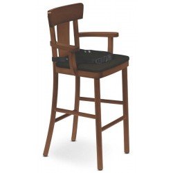 CADEIRA VIENA ADELE INFANTIL COM ESTOFADO PRETO AMENDOA TRAMONTINA