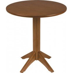 MESA DE MADEIRA LONDON REDONDA EM TAUARI AMENDOA 2 LUGARES 70 CM TRAMONTINA
